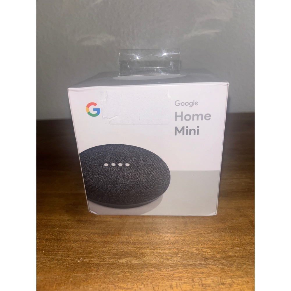 Brand New Sealed Google Home Mini Charcoal Smart Speaker w Google Assistant